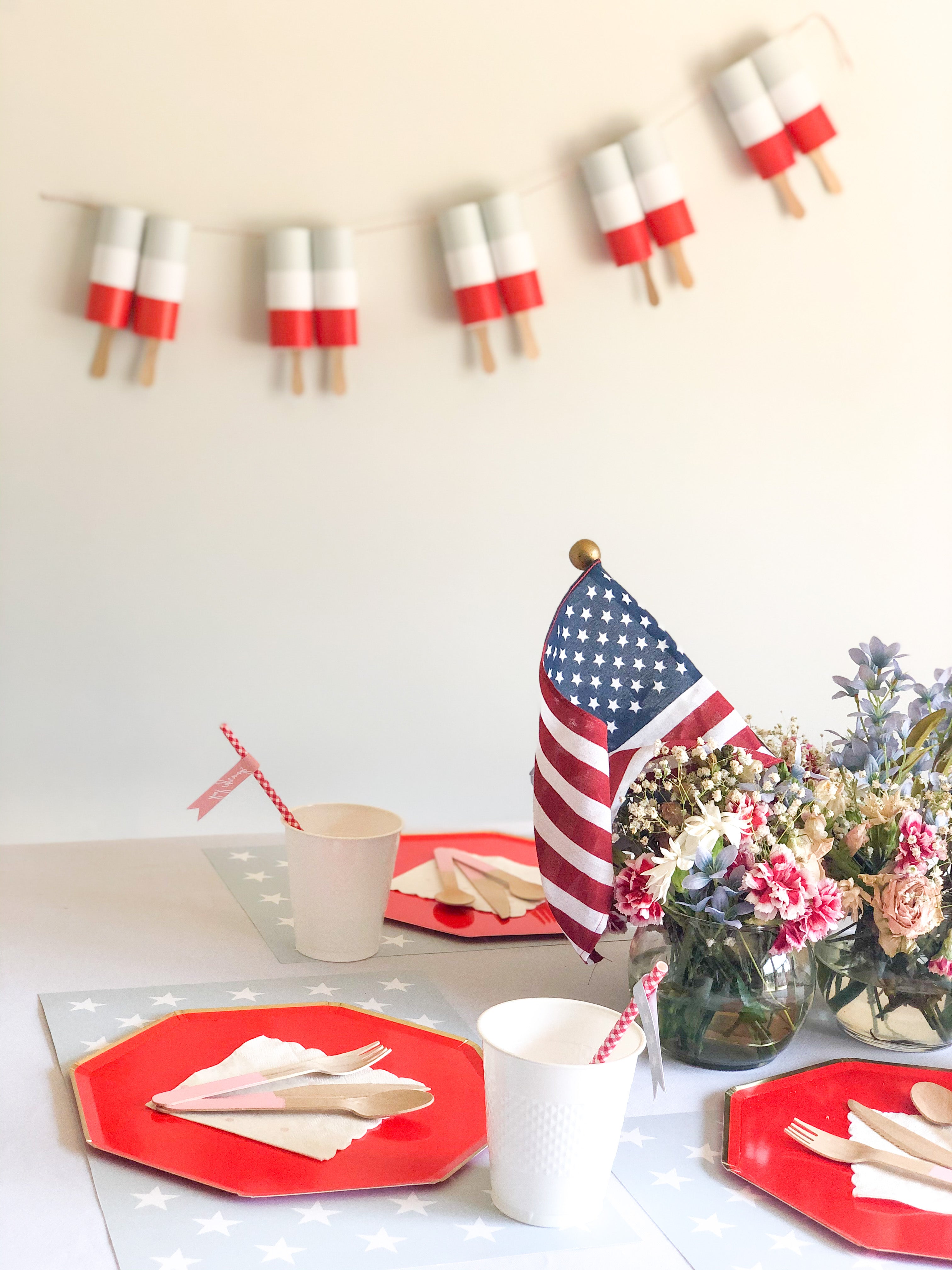 Patriotic Popsicle Banner | Printable