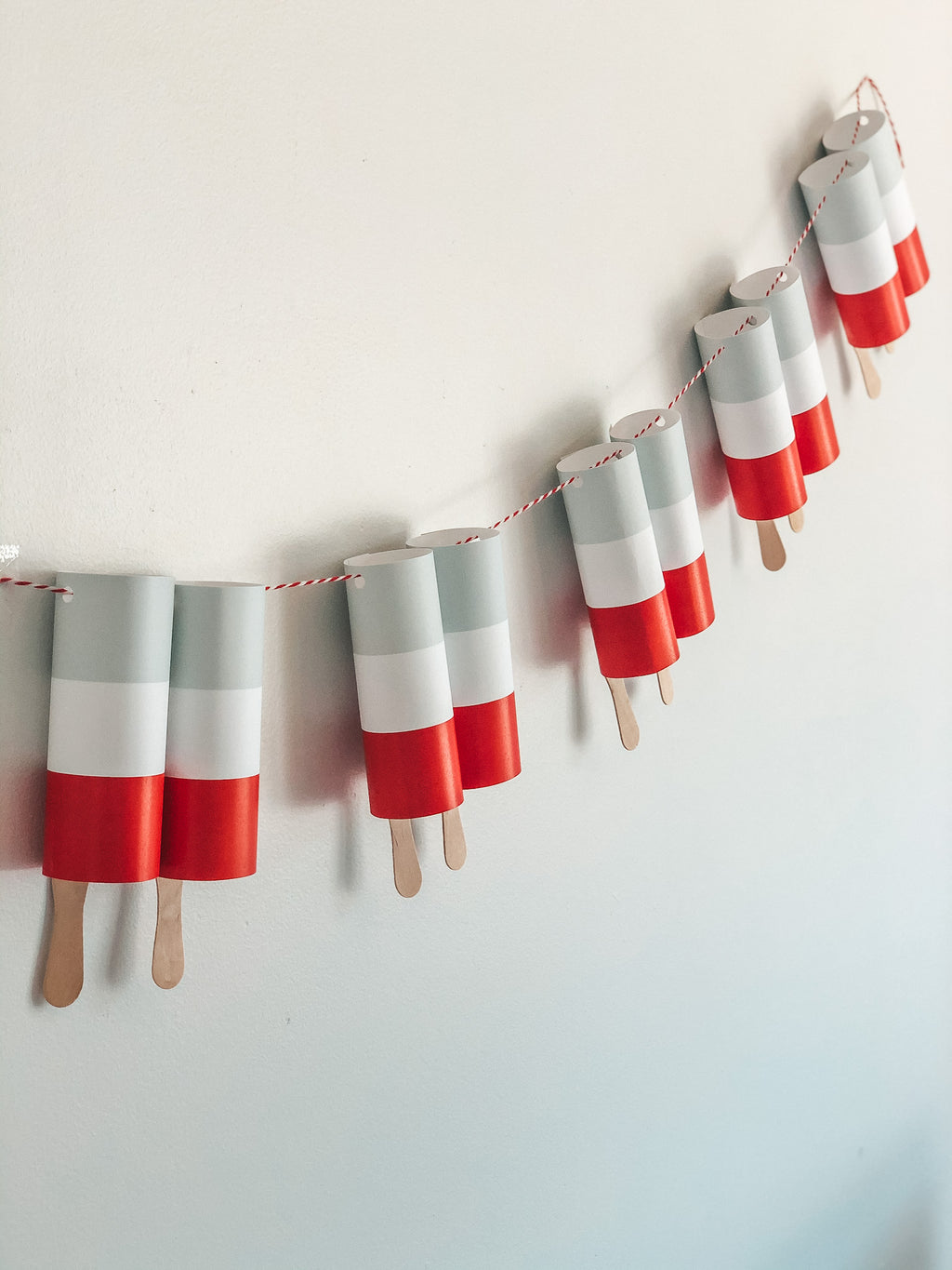 Patriotic Popsicle Banner | Printable