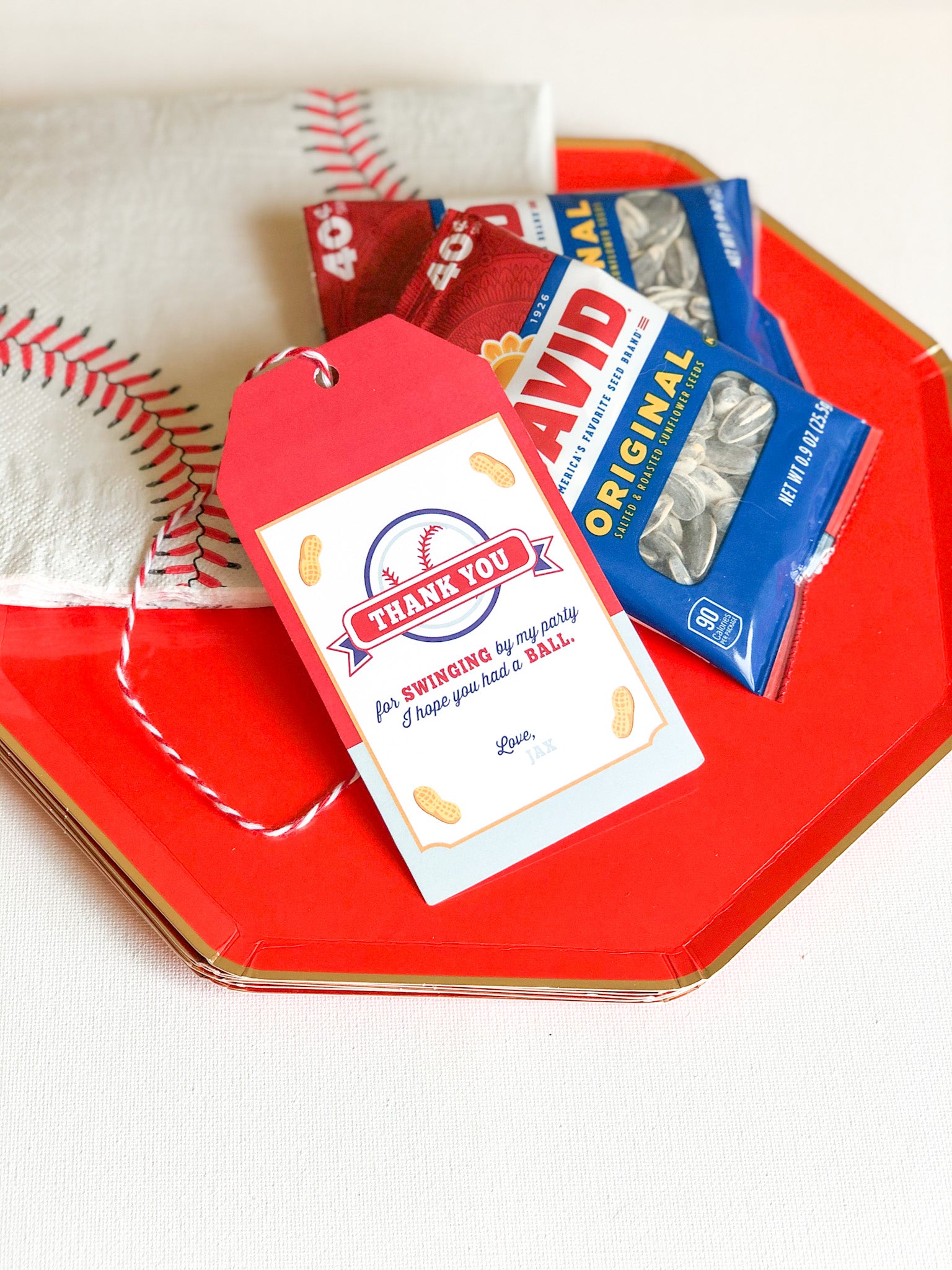 Baseball Party Favor Tags | Printable