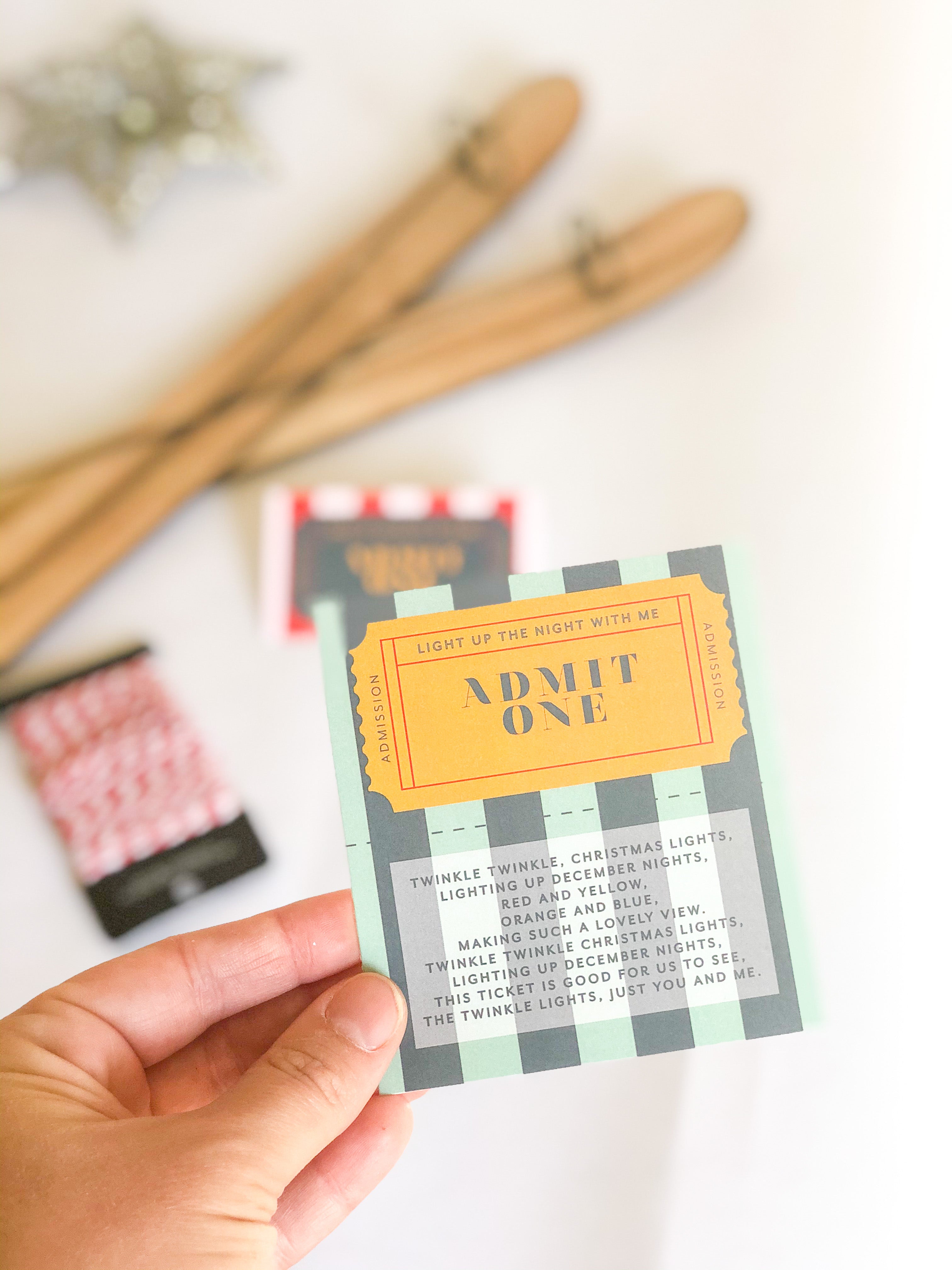 Christmas Lights Ticket | Printable